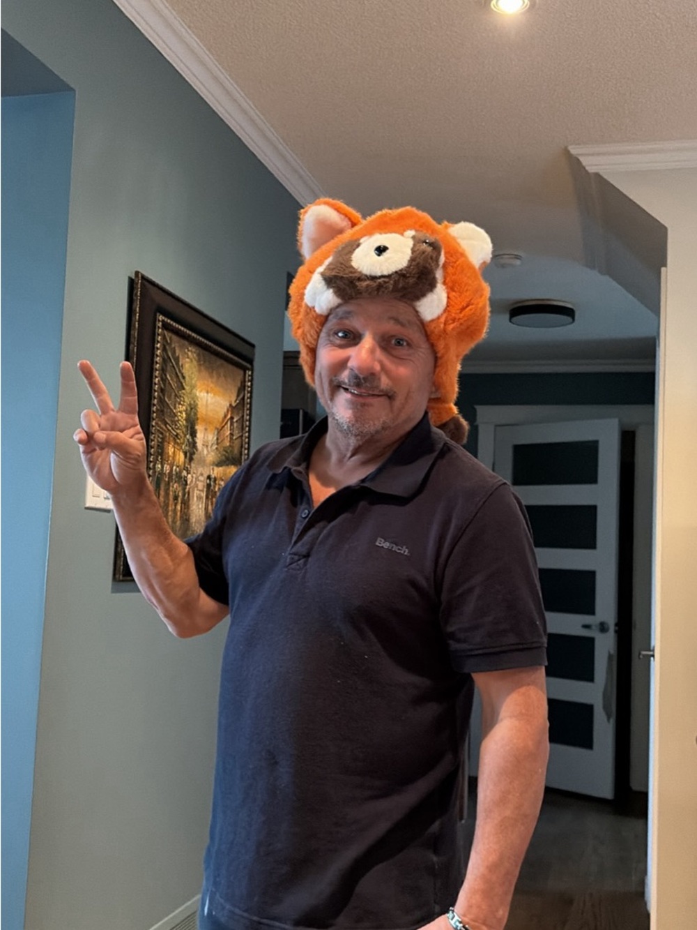 Plush Orange Red Panda Hat - great for Halloween